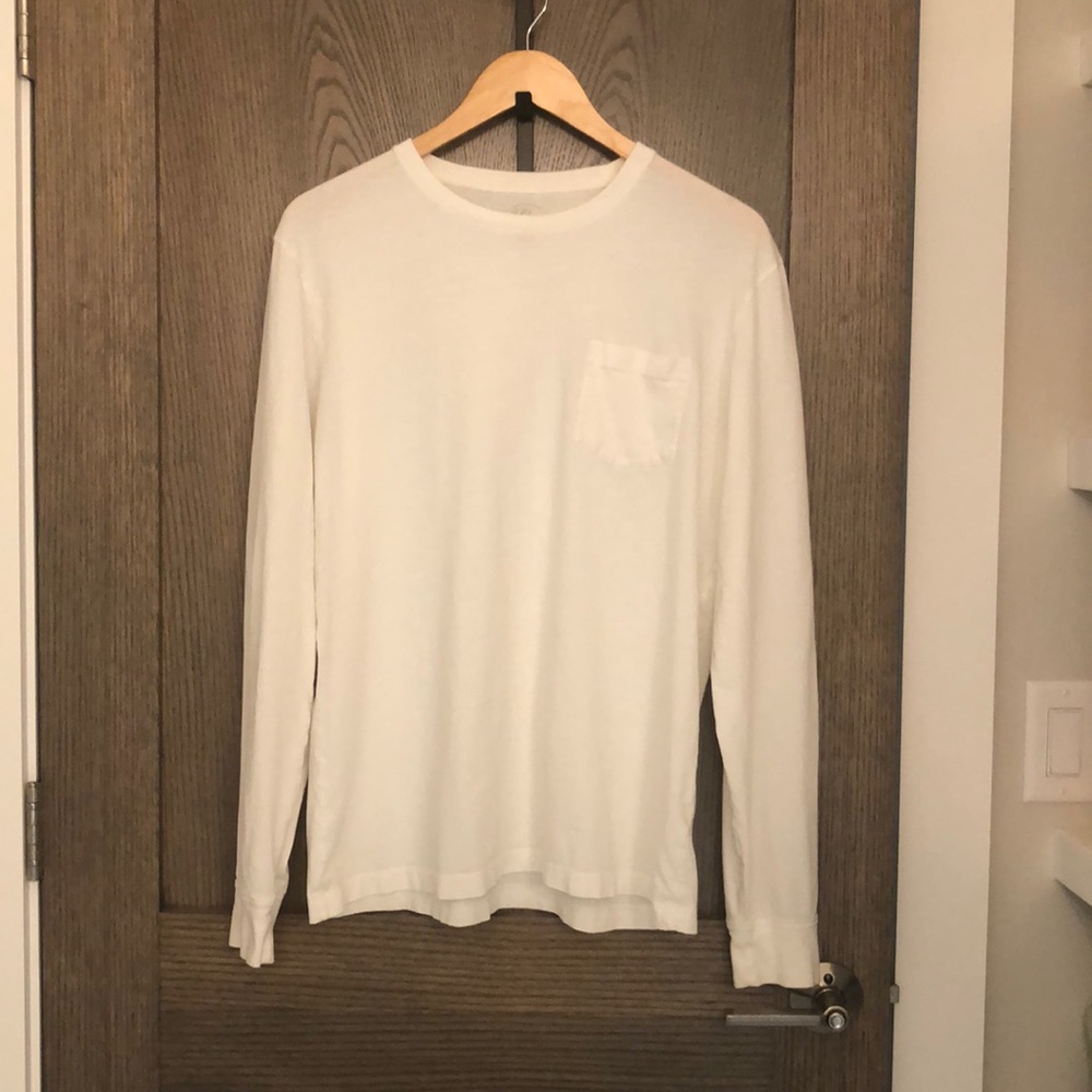 EUC J.Crew Large Tall Broken In Long Sleeve Pocket Tee